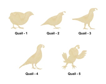 Quail Bird Shape - Multiple Sizes- Laser Cut Unfinished Wood Cutout Shapes | Home Decoration Gift | Interchangeable sign
