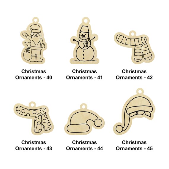 3D Ornament Snowman 2 Pieces Laser Cut Out Unfinished ORN117 3D Ornament Snowman 2 Pieces Laser Cut Out Unfinished ORN117