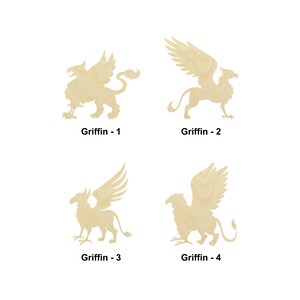 Griffon animal - Plusieurs tailles - Découpe au laser Des formes de découpe de bois non finies | Décoration de la maison | cadeau Signe interchangeable
