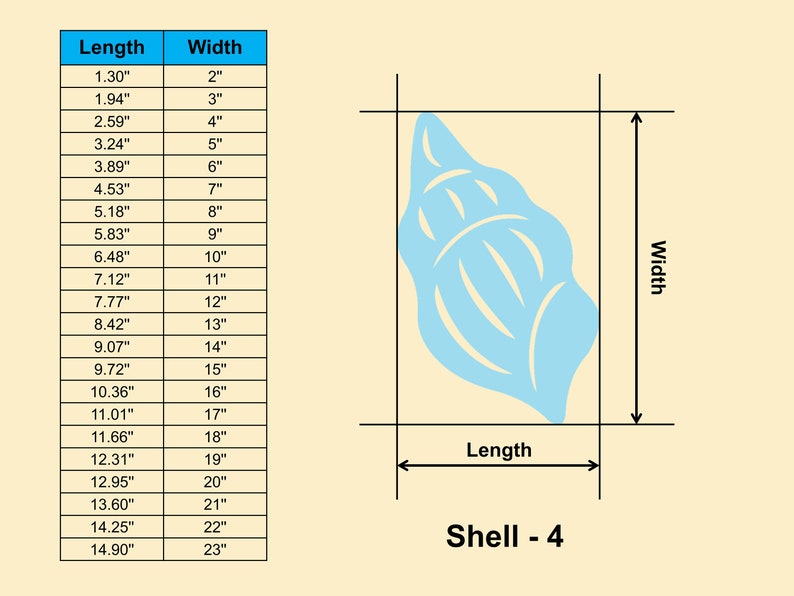 He Shell Size Shell or Sea Shell Wooden Shape - Multiple Sizes- Laser Cut Unfinished ...