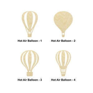 Hot air balloon Shape - Multiple Sizes- Laser Cut Unfinished Wood Cutout Shapes | Home Decoration Gift | Art or Sports lover gift