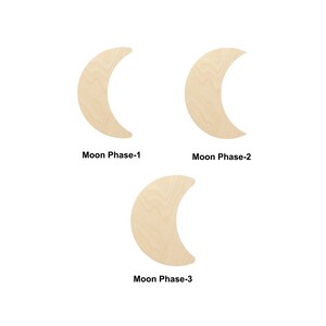 Forme de lune - Phase de lune - Plusieurs tailles - Découpe au laser Formes de découpe de bois inachevées | Décoration intérieure | | de décoration canadienne Cadeau de décoration