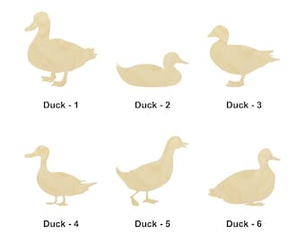 Duck - Sea/Lake animal shape-Multiple Sizes - Laser Cut Unfinished Wood Cutout Shapes | Home Decoration Gift | Interchangeable wooden sign