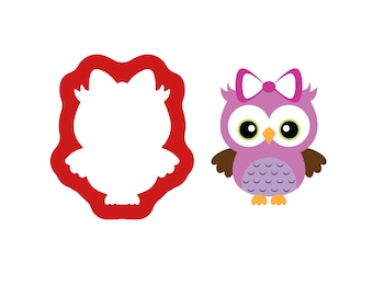 Owl Cookie Cutter - 1 / Bird Cookie Cutter / Owl Clay cutter / Owl Polymer cutter / High quality cutter (made from Food safe PLA)