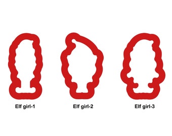 Christmas ELF girl Cookie Cutter / ELF girl Fondant cutters / Polymer clay cutter / High quality cutter (made from Food safe PLA)