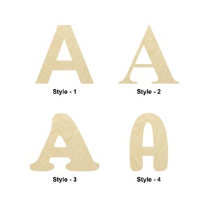Block Letter A wooden shape - Multiple Sizes- Laser Cut Unfinished Wood Cutout Shapes | Home Decoration Gift | College - Craft Shape