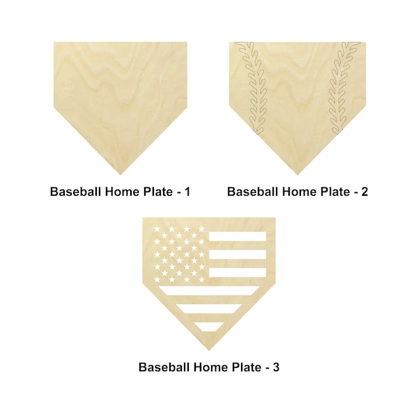 Baseball Home Plate wooden Shape - Multiple Sizes- Laser Cut Unfinished Wood Cutout Shapes | Home Decoration Gift | Baseball lover gift