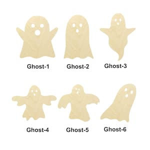 Ghost Halloween - Multiple Sizes - Laser Cut Unfinished Wood Cutout Shapes | Home decor | Halloween Decor | Interchangeable wooden signs