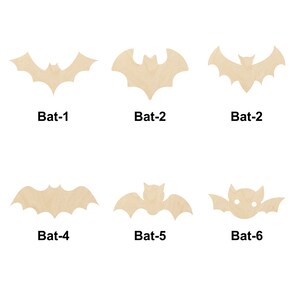 Bat Halloween - Multiple Sizes - Laser Cut Unfinished Wood Cutout Shapes | Home decor | Halloween Decor | Interchangeable wooden signs