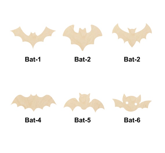 Bat - Laser Cut Out Unfinished Wood Craft Shape BAT5 Bat - Laser Cut Out Unfinished Wood Craft Shape BAT5