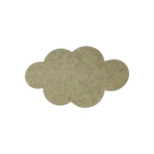 May include: A gold-coloured cloud shape cut out of paper.