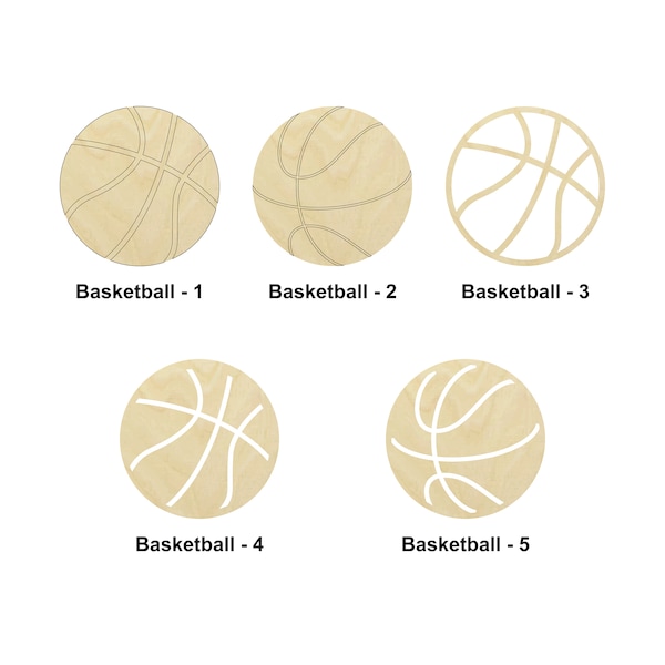 Basketball Shape wooden - Multiple Sizes- Laser Cut Unfinished Wood Cutout Shapes | Home Decoration Gift | Art or Sports lover gift