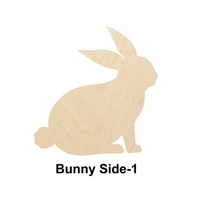 Lapin / Lapin de Pâques - Plusieurs tailles - Formes de bois brut découpées au laser | Décoration d'intérieur | Cadeau déco