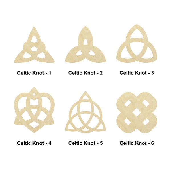 Celtic knot shape - Multiple Sizes - Laser Cut Unfinished Wood Cutout Shapes | Home decor | Decoration Gift | stylized representations