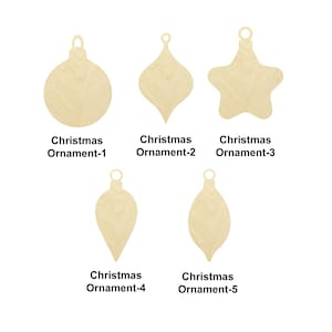 de Noël - Plusieurs tailles - Formes de bois brut découpées au laser | Décoration d'intérieur | Décoration de Noël | Plaque en bois interchangeable