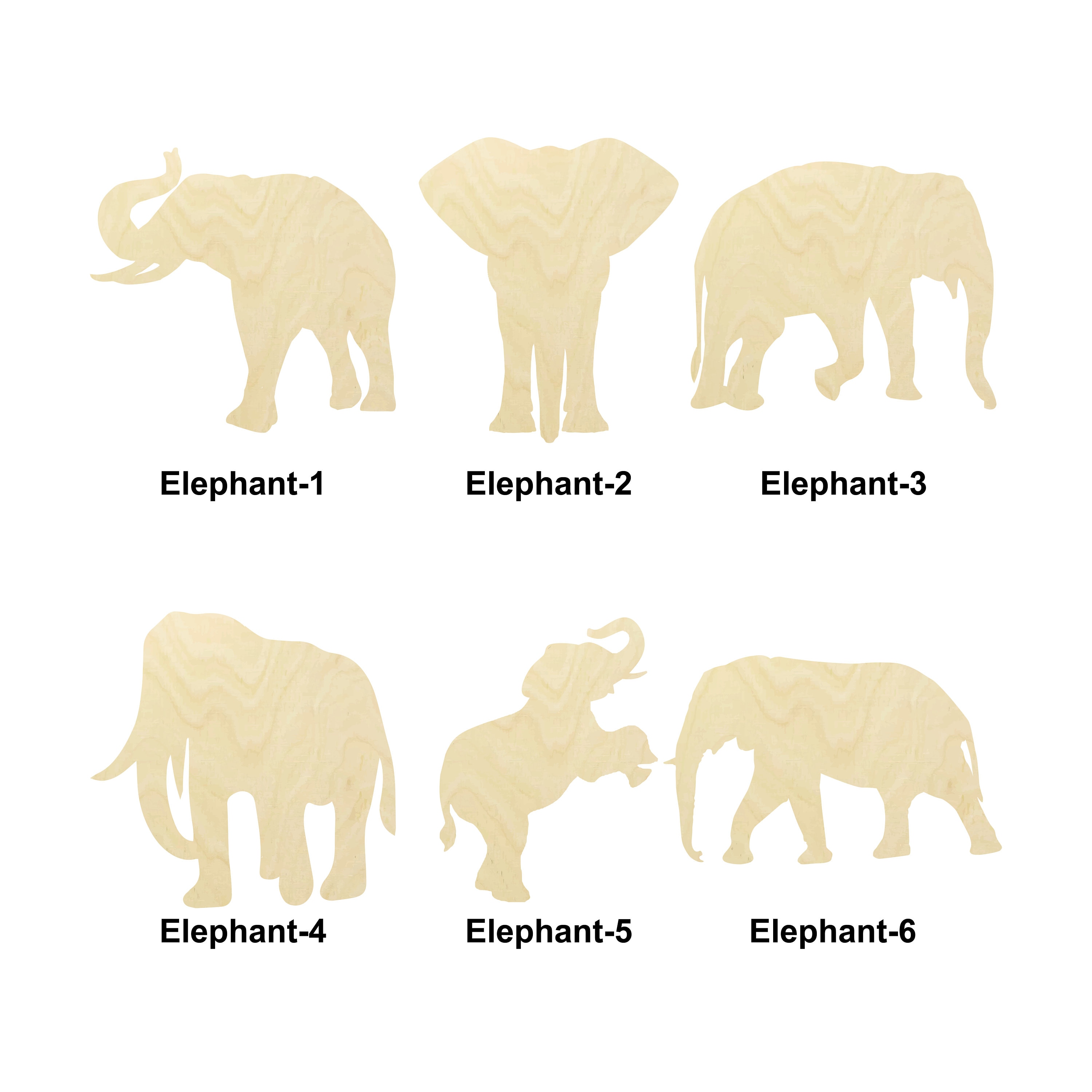 Elephant-Safari animal- Multiple Sizes - Laser Cut Unfinished Wood Cutout Shapes | Home decor | Decoration Gift|Interchangeable wooden signs