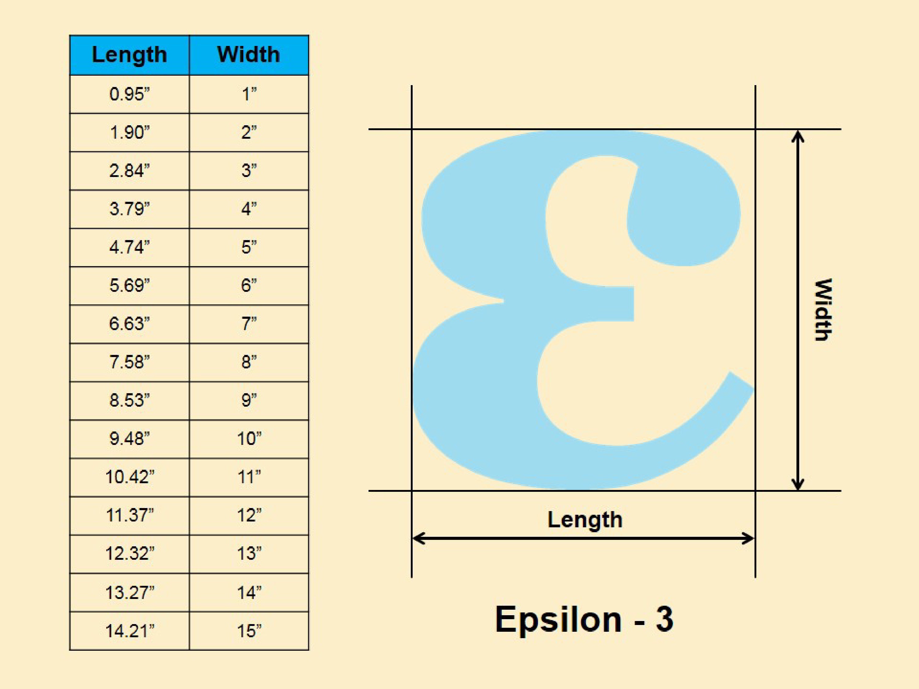 Greek Letter Epsilon Wooden Shape - Multiple Sizes- Laser Cut ...