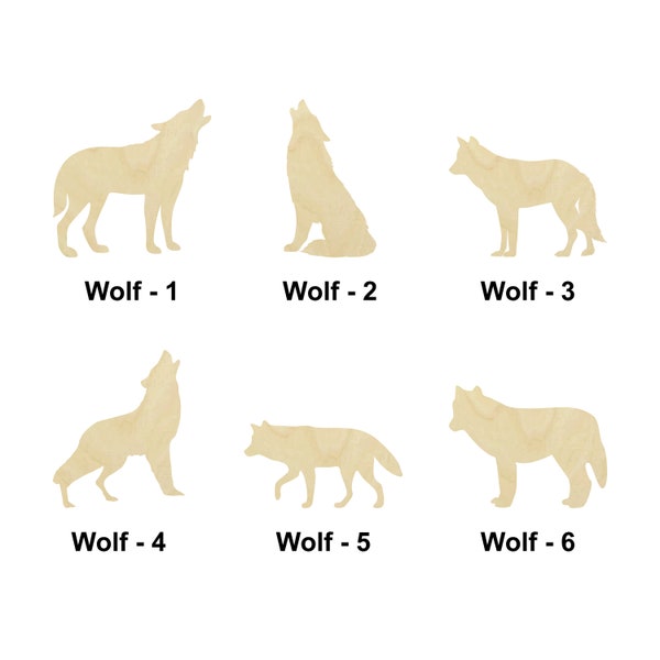Wolf Forest animal- Multiple Sizes - Laser Cut Unfinished Wood Cutout Shapes | Home decor | Decoration Gift | Interchangeable wooden sign