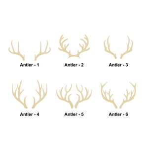 Forme de bois de renne - Plusieurs tailles - Découpe au laser Formes de découpe de bois non finies | Décoration de la maison | cadeau Amateur d’art ou cadeau de Noël