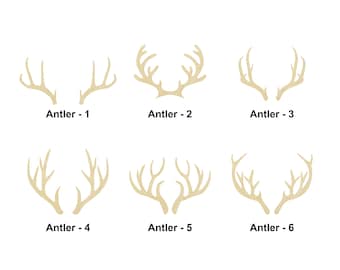 Reindeer Antler Shape - Multiple Sizes - Laser Cut Unfinished Wood Cutout Shapes | Home Decoration Gift | Art lover or Christmas gift