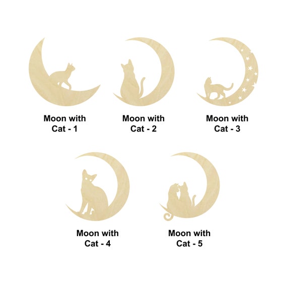 Cat - Laser Cut Out Unfinished Wood Craft Shape CAT3 Cat - Laser Cut Out Unfinished Wood Craft Shape CAT3
