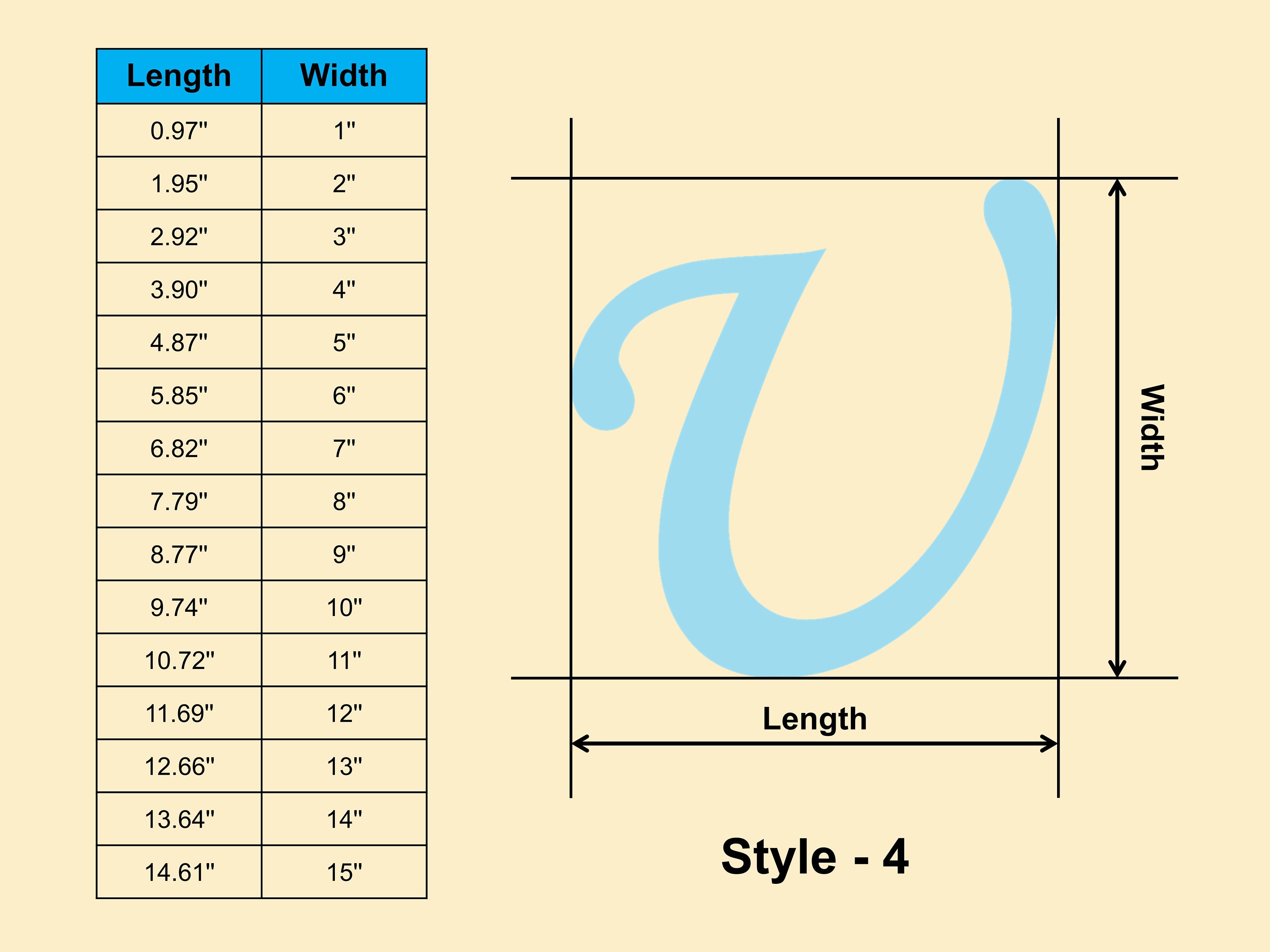 Script B Shape Script Block Letter U Wooden Shape - Multiple Sizes- Laser Cut ...