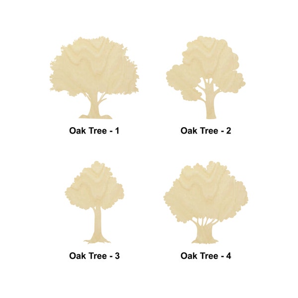 Oak Tree shape - Multiple Sizes - Laser Cut Unfinished Wood Cutout Shapes | Home Decoration Gift | Fall Interchangeable signs