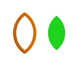 Simple Leaf Cookie Cutter-1 / Polymer cutter / High quality cutter (made from Food safe PLA)