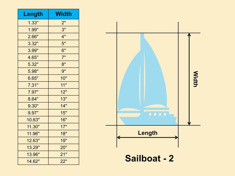 Sailboat Wooden Shape - Multiple Sizes- Laser Cut Unfinished Wood ...