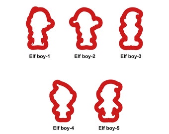 Christmas ELF boy Cookie Cutter / ELF boy Fondant cutters / Polymer clay cutter / High quality cutter (made from Food safe PLA)