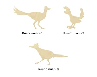 Roadrunner - animal/bird shape-Multiple Sizes - Laser Cut Unfinished Wood Cutout Shapes | Home Decoration Gift | Interchangeable wooden sign