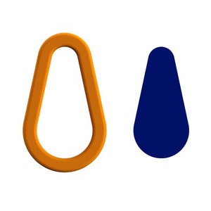 Flower petal drop shape Polymer cutter - 1 / Flower Clay cutter / Flower Cookie Cutter / High quality cutter (made from Food safe PLA)