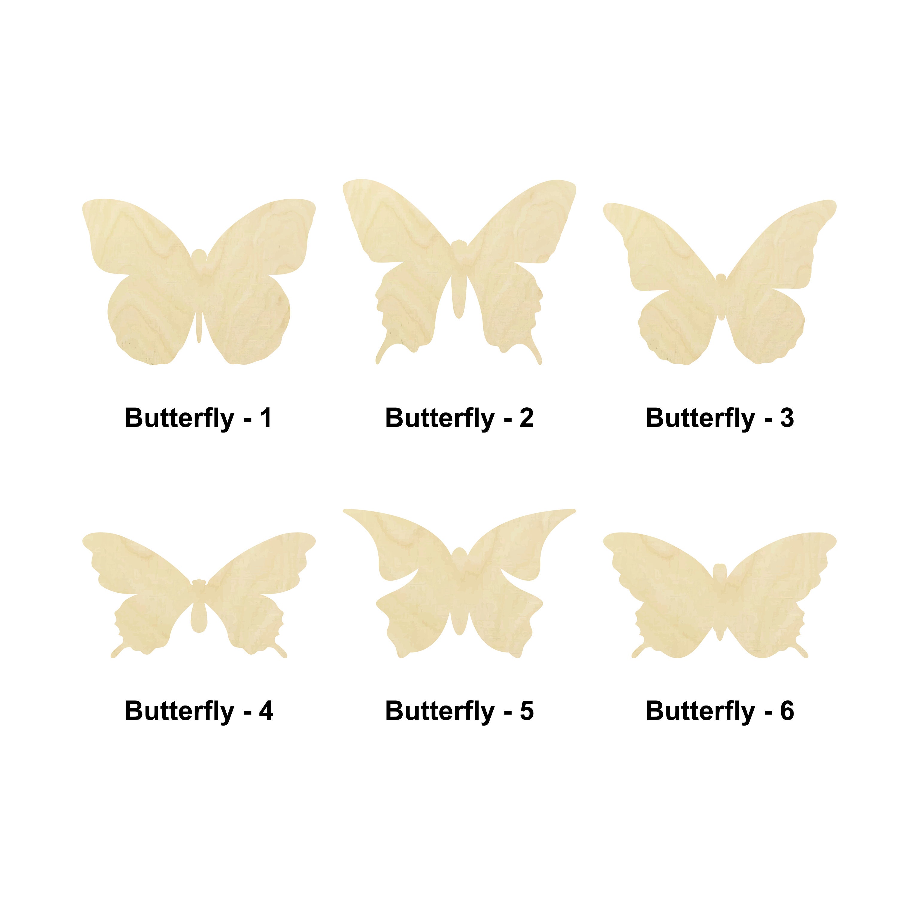 Butterfly shape - Multiple Sizes - Laser Cut Unfinished Wood Cutout Shapes | Home decor | Canadian Decor | Decoration Gift