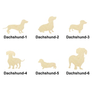 Teckel - animal- Plusieurs tailles - Formes de bois brut découpées au laser | Décoration d'intérieur | Cadeau déco