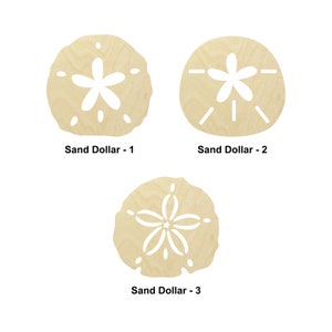 Dollar de sable - Animal marin - Tailles multiples - Découpe au laser Formes découpées en bois non fini | Cadeau de décoration intérieure | Enseigne en bois interchangeable