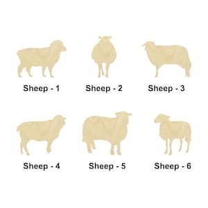 Sheep Farm animal- Multiple Sizes - Laser Cut Unfinished Wood Cut Formes | Décoration intérieure | Décoration Cadeau | Enseigne en bois interchangeable