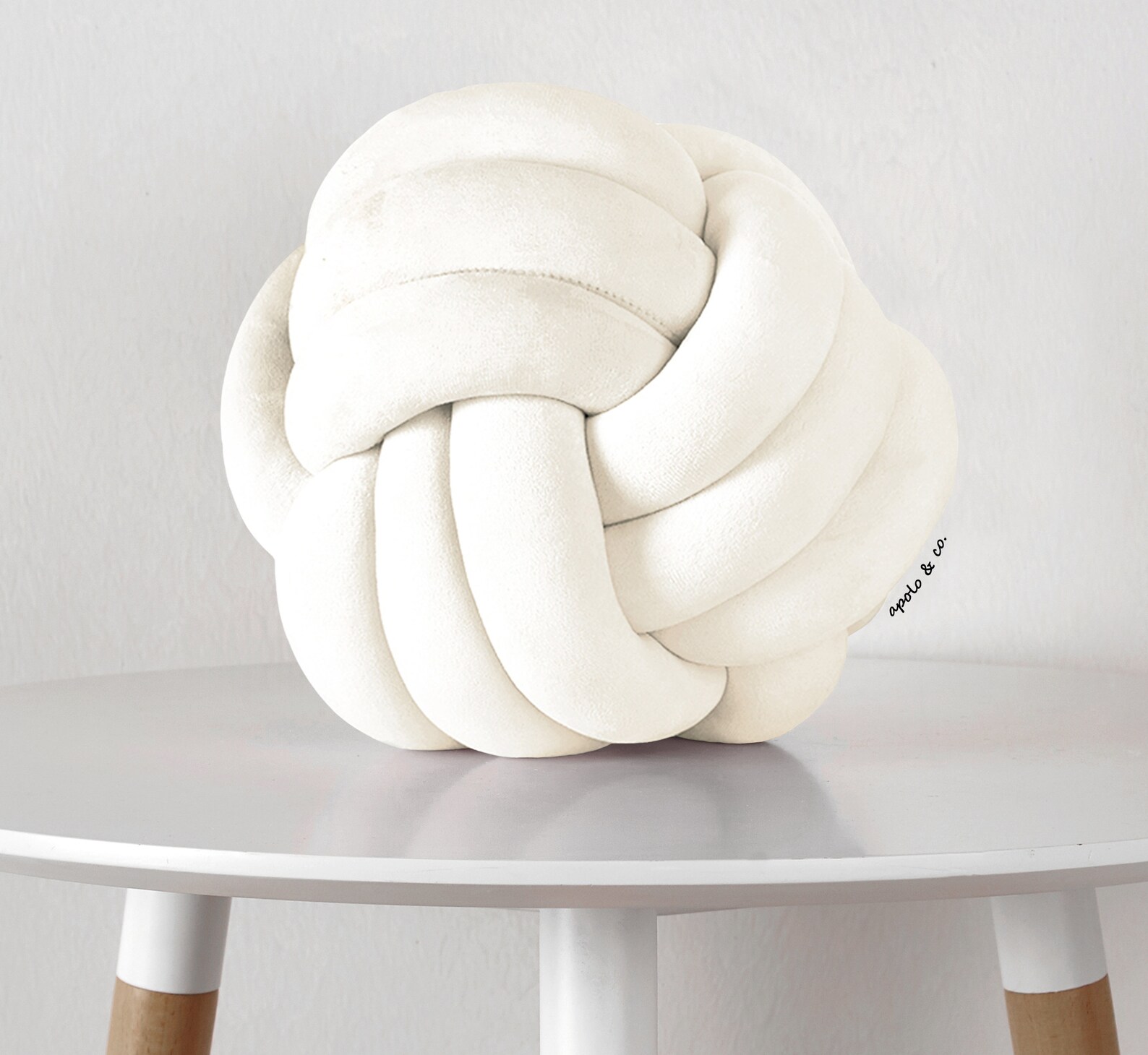 Large Knot Ball Pillow Velvet Pillow Handmade Pillow Etsy