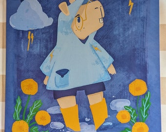 Rainy Spring Capybara Print