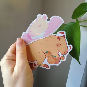 Cosy Capybara Vinyl Sticker Set