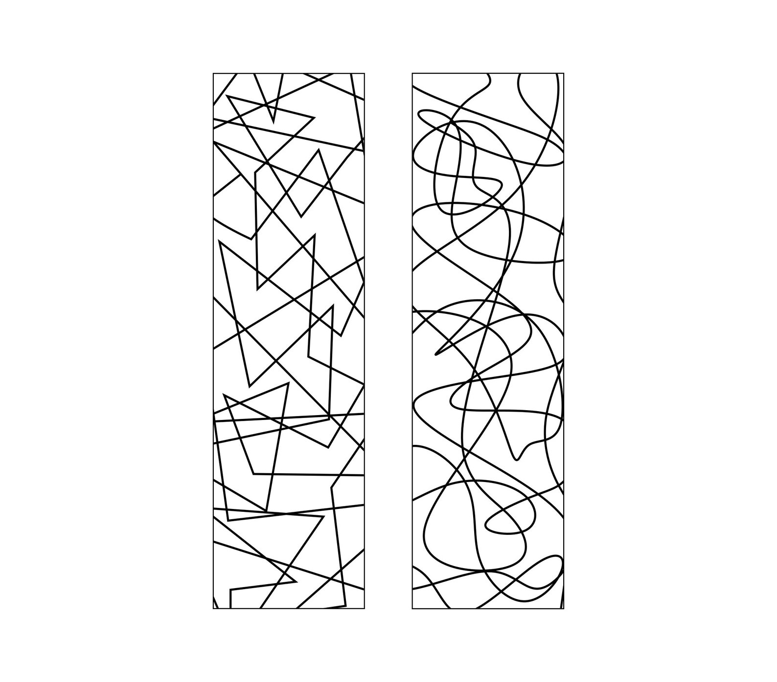 Geometric printable bookmarks black and white | Etsy