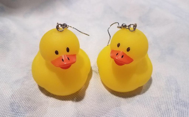 Rubber duck earrings!