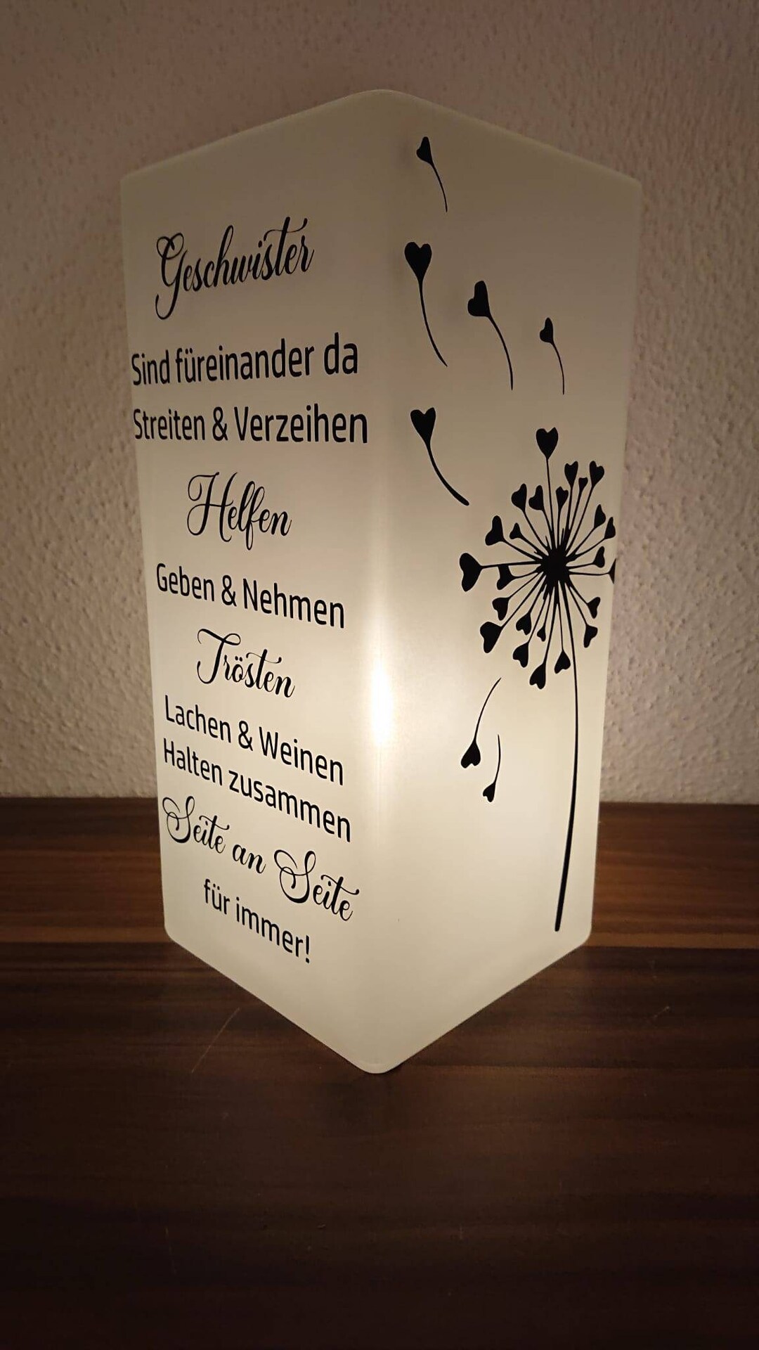 Lampe mit Spruch Tischlampe Deko Wohnaccessoires Etsy.de