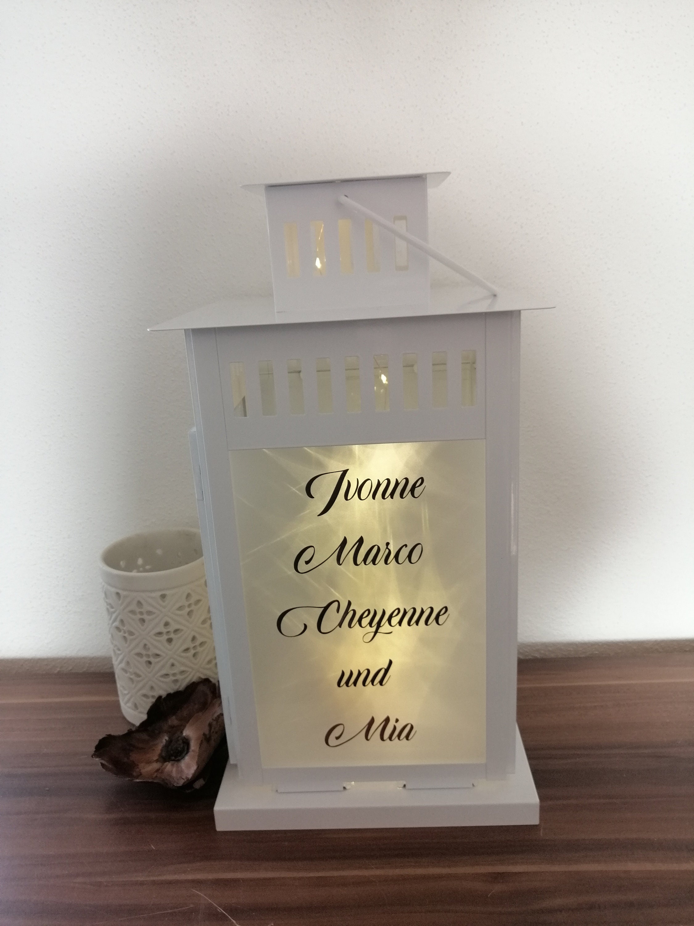Große Personalisierte Laterne mit Spruch individuell mit Etsy