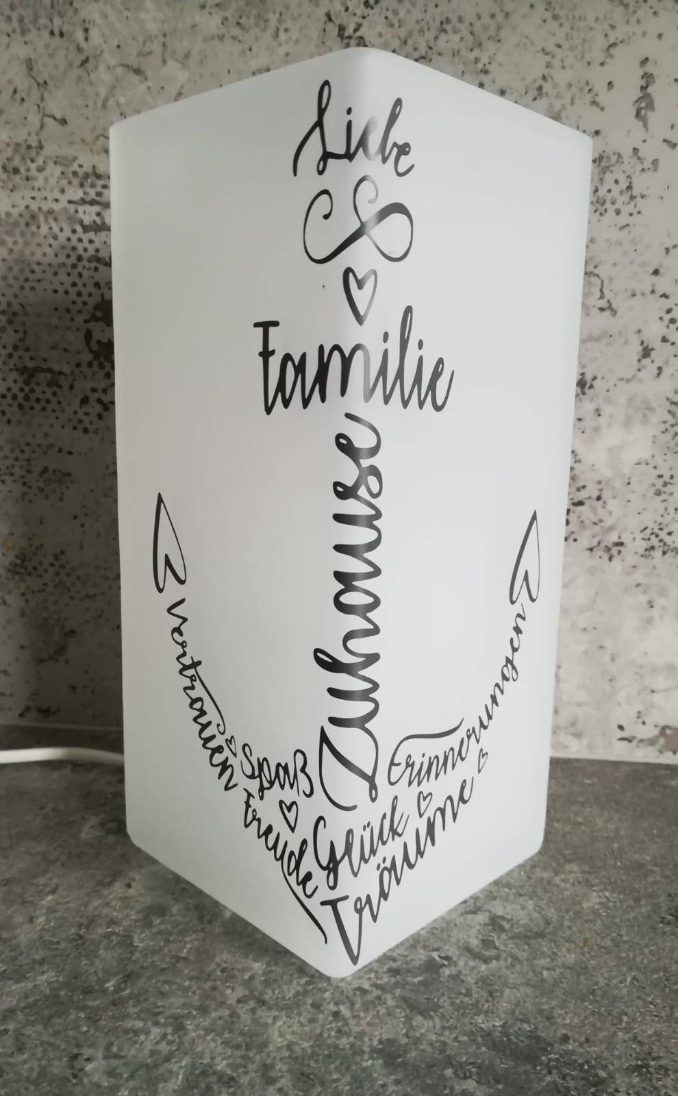 Lampe mit Spruch Familie Tischlampe Deko Etsy