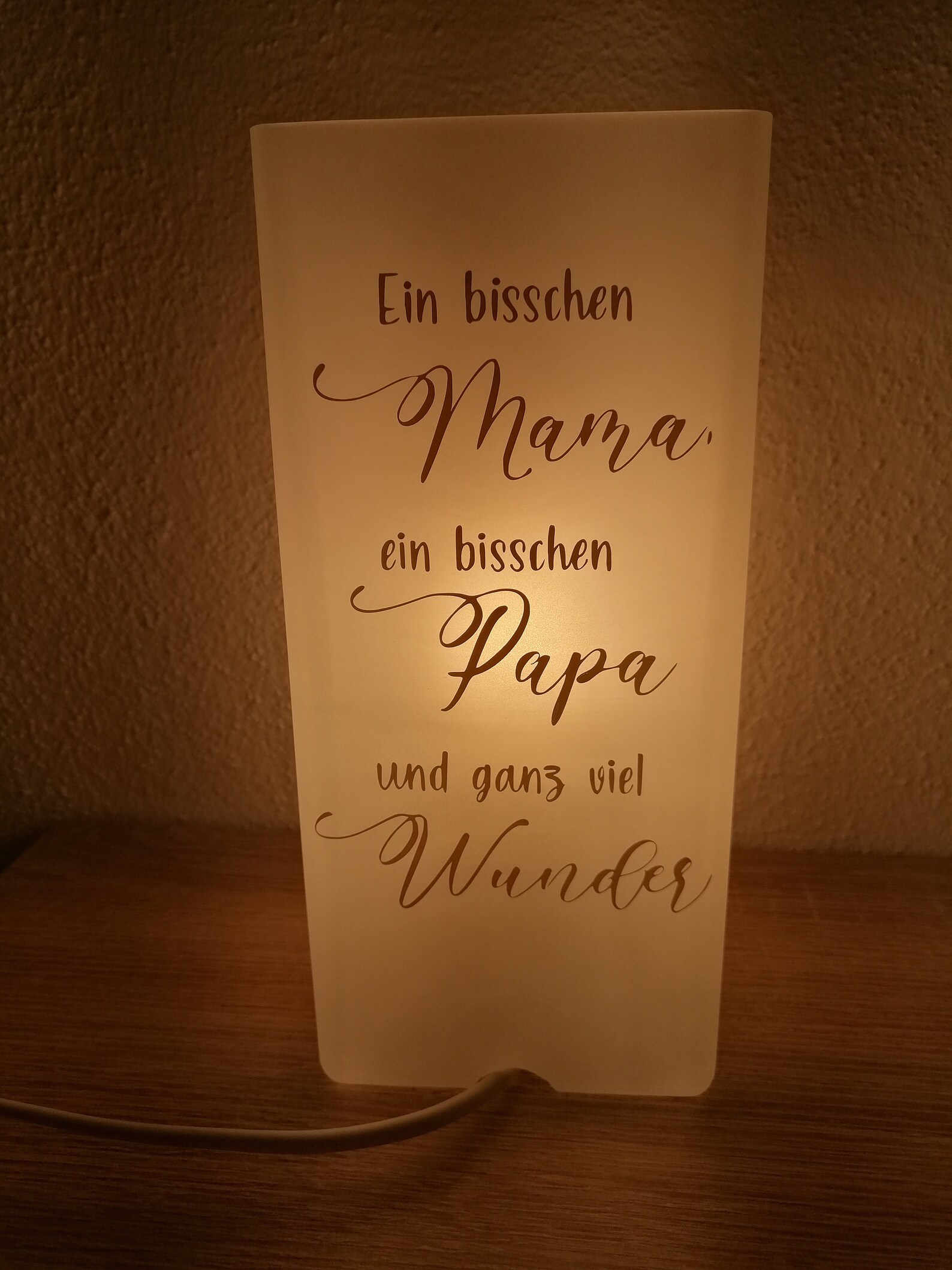 Tischlampe zur Geburt Lampe mit Spruch Tischlampe Etsy