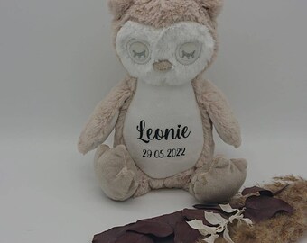 Peluche con nome, peluche personalizzato, regalo nascita, gufo con nome, peluche con nome, regalo battesimo