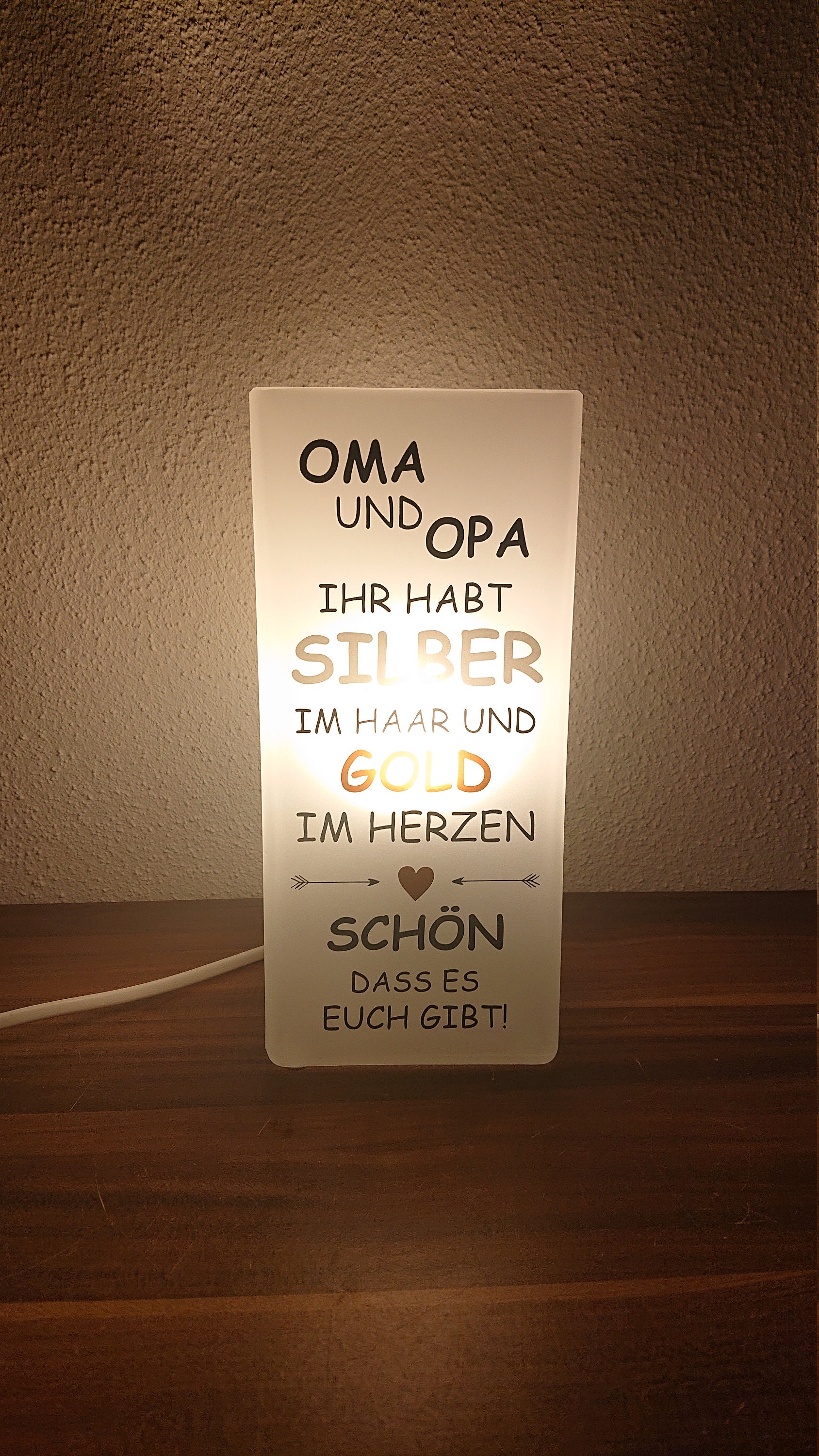 Lampe mit Spruch Tischlampe Deko Wohnaccessoires Etsy Österreich