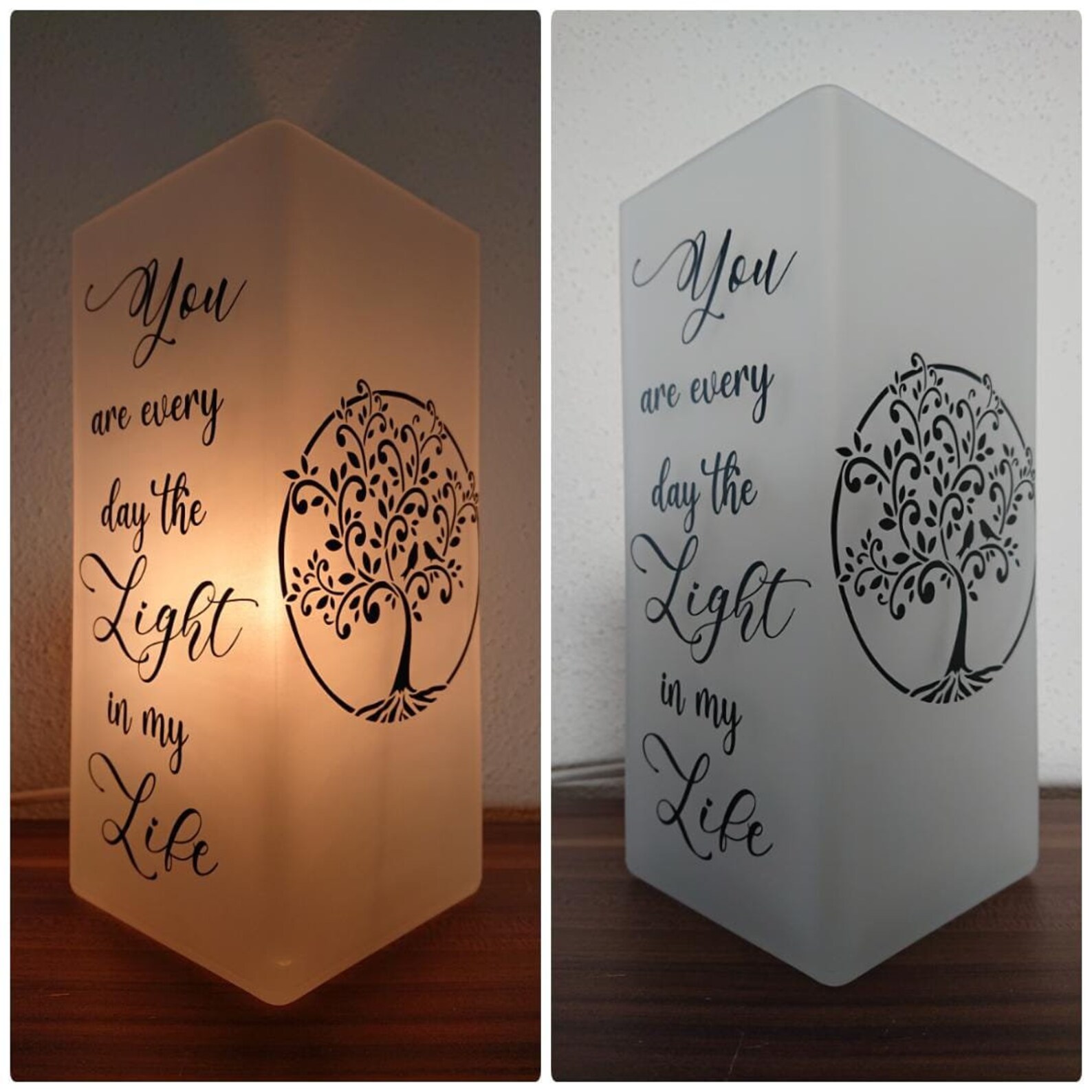 Lampe mit Spruch Tischlampe Deko Wohnaccessoires Etsy.de