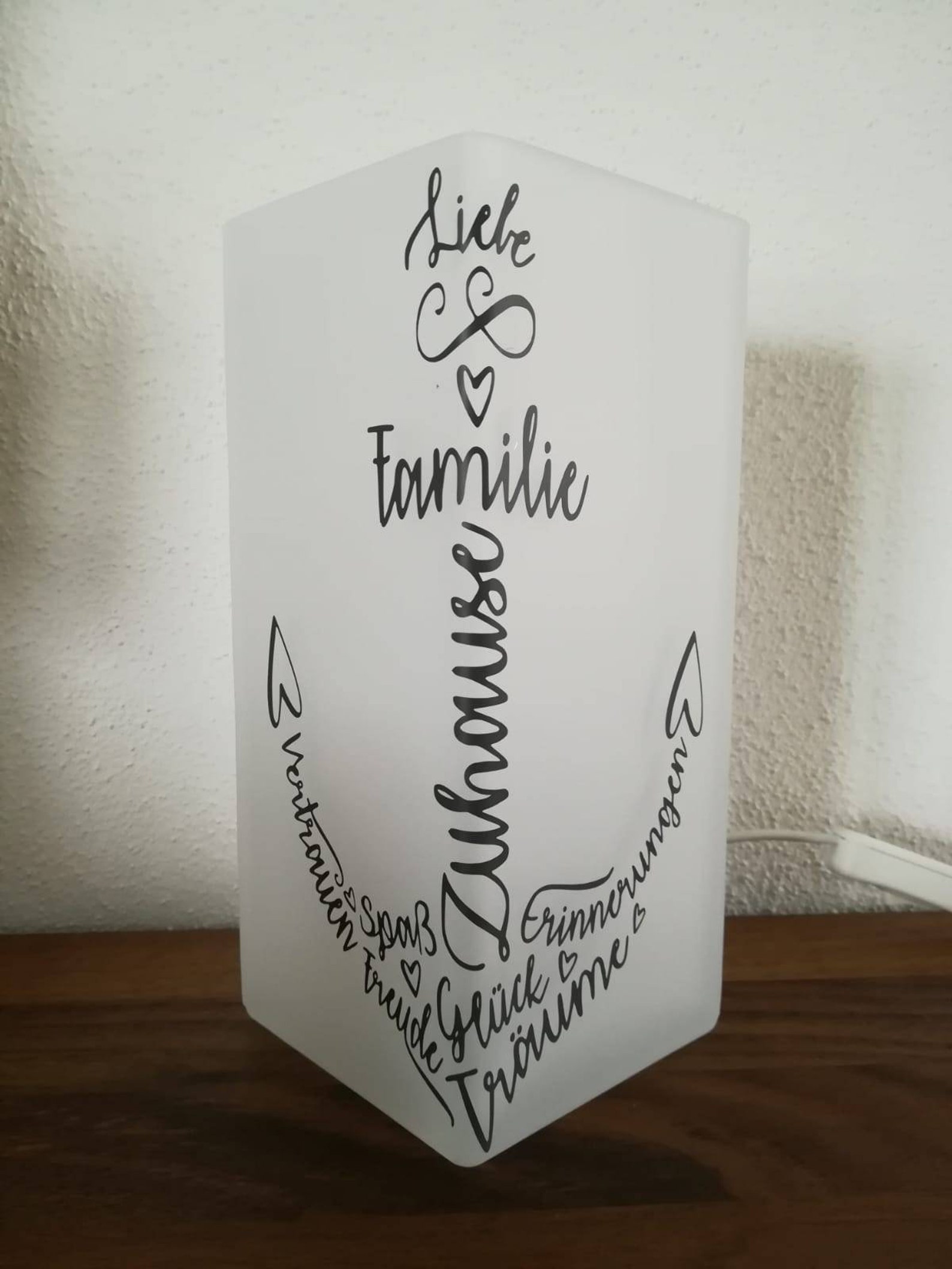 Lampe mit Spruch Familie Tischlampe Deko Etsy