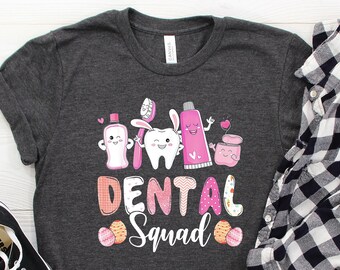 TEEPOMY Dental Squad Cute Tooth Bunny Eggs Easter Dentist Unisex Hoodie TEEPOMY Dental Squad Cute Tooth Bunny Eggs Easter Dentist Unisex Hoodie
